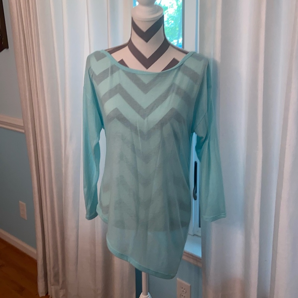 Aqua Asymmetrical Tee!